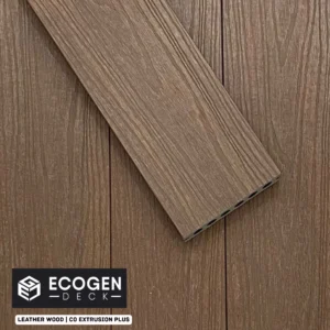 Leather Wood co-extrusion WPC composite decking board by EcoGen, available at 5Star Fencing & decking Supplies Melbourne
