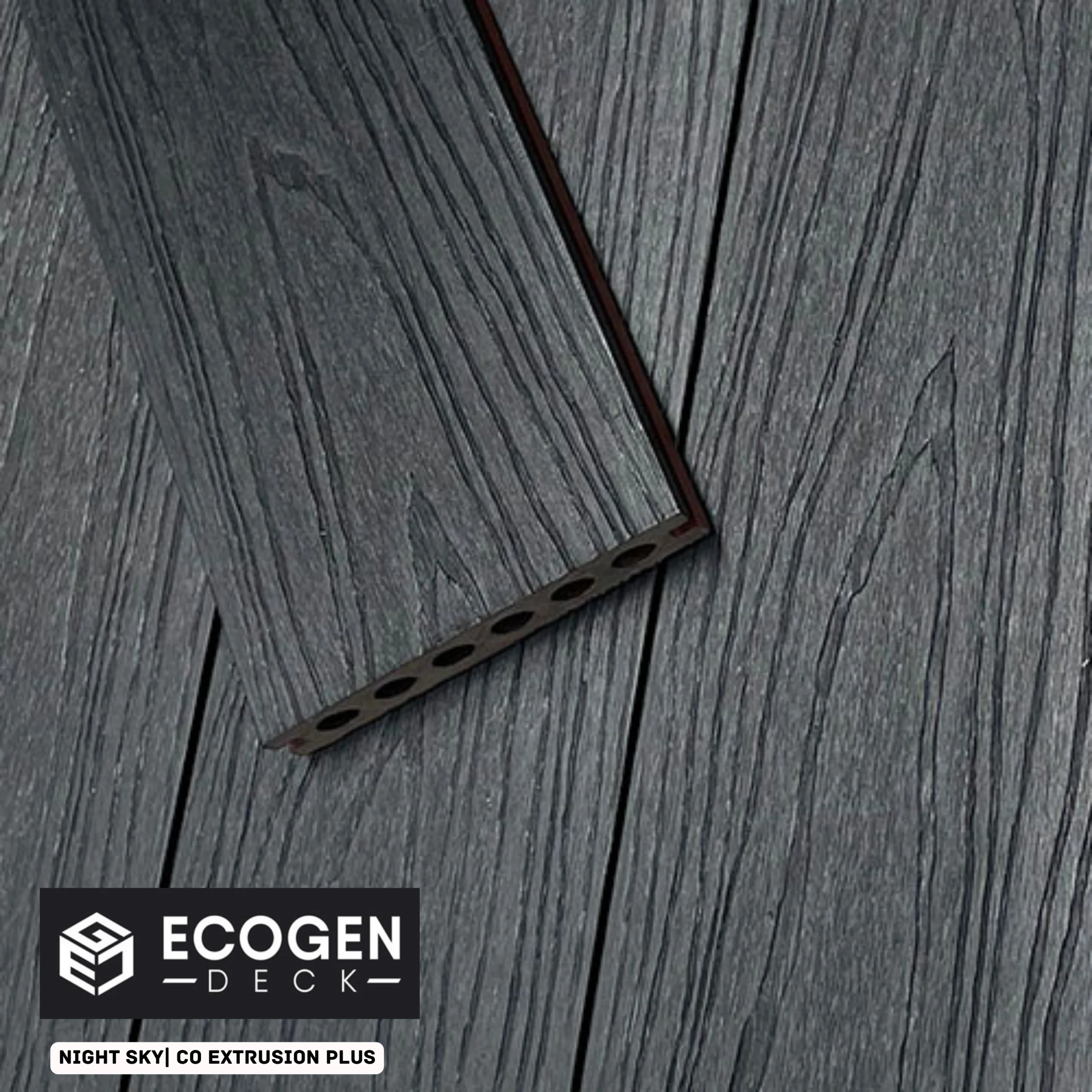 Night Sky co-extrusion WPC composite decking board by EcoGen, available at 5Star Fencing & decking SUpplies melbourne