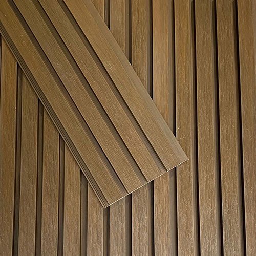 WPC Cladding Co-extrusion- Matte Finish (Teak Colour) | 220x28x2.9m | Composite Wall Panel – 5Star Fencing Melbourne