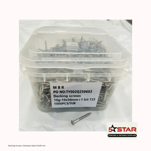 Decking Screws | Stainless Steel 10x50 mm