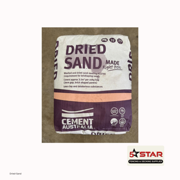 Dried Sand 20kg – Clean Washed Sand for Bricklaying & Paving