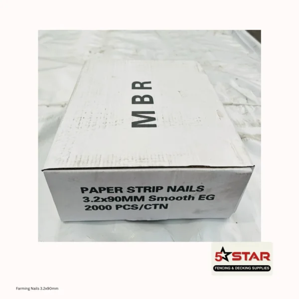 Frame Nails – 3.2x90mm (2000 Pcs) Electro Galvanised Nails for Decking & Construction