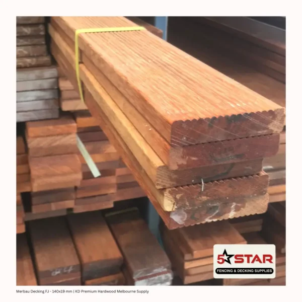 Merbau Decking 140x19mm Finger-Jointed (FJ) Kiln-Dried (KD) Premium Hardwood – 5 Star Fencing and Decking Supplies Melbourne