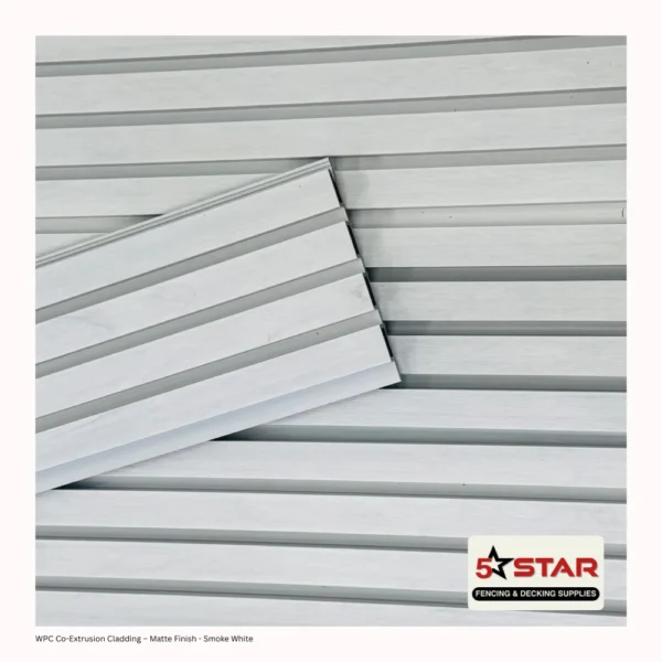 smoke white matte finish | 220x28x2.9m | co extrusion cladding (wpc)