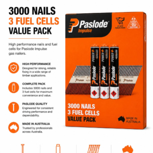 Paslode 75mmx3.06mm (3000 Nails + 3 Fuel Cells)