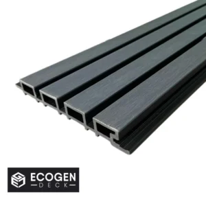 EcogenDeck WPC premium slat cladding, Charcoal Grey finish, supplied by 5Star Fencing & Decking Melbourne