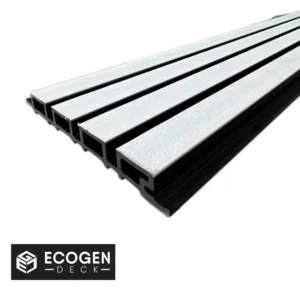 EcogenDeck WPC premium slat cladding, Silver Ash finish, supplied by 5Star Fencing & Decking Melbourne